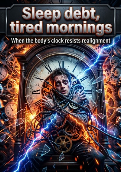 'Cover von Sleep debt, tired mornings'-Cover