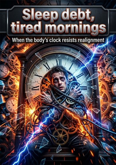 'Cover von Sleep debt, tired mornings'-Cover