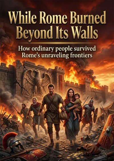 'Cover von While Rome Burned Beyond Its Walls'-Cover