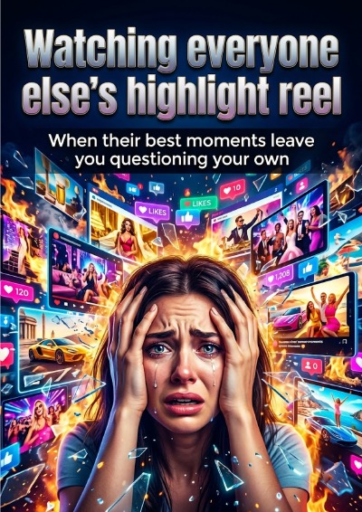 'Cover von Watching everyone else’s highlight reel'-Cover