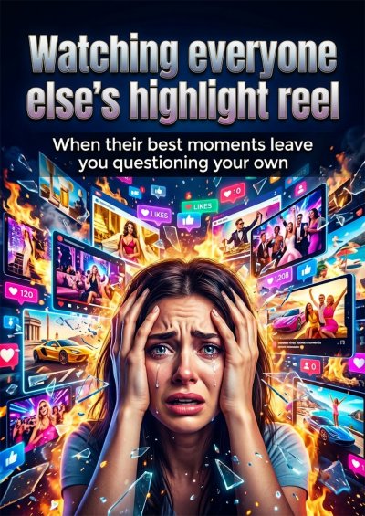'Cover von Watching everyone else’s highlight reel'-Cover