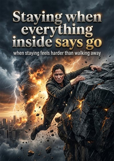 'Cover von Staying when everything inside says go'-Cover
