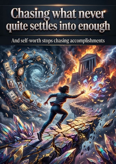 'Cover von Chasing what never quite settles into enough'-Cover