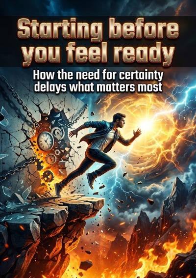 'Cover von Starting before you feel ready'-Cover