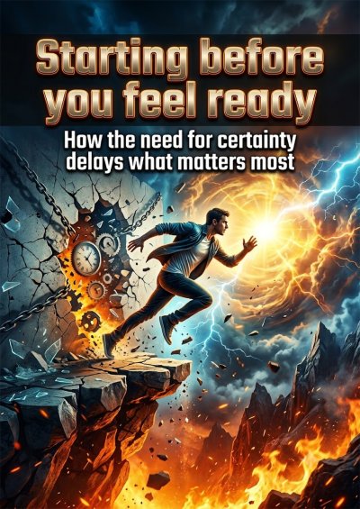 'Cover von Starting before you feel ready'-Cover