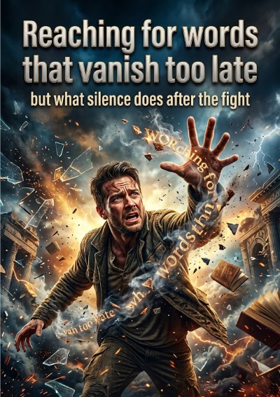 'Cover von Reaching for words that vanish too late'-Cover