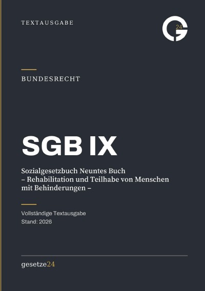 'Cover von SGB 9 – Sozialgesetzbuch Neuntes Buch – Rehabilitation und Teilhabe von Menschen mit Behinderungen'-Cover