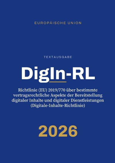 'Cover von DigIn-RL – Digitale-Inhalte-Richtlinie'-Cover