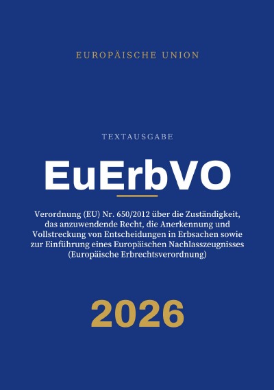 'Cover von EuErbVO – Europäische Erbrechtsverordnung'-Cover