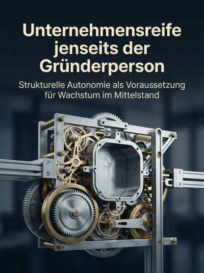 'Cover von Unternehmensreife jenseits der Gründerperson'-Cover
