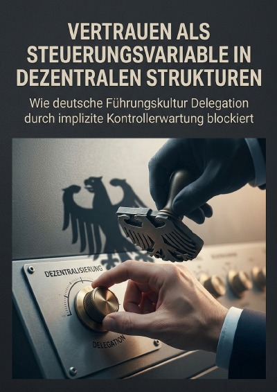 'Cover von Vertrauen als Steuerungsvariable in dezentralen Strukturen'-Cover