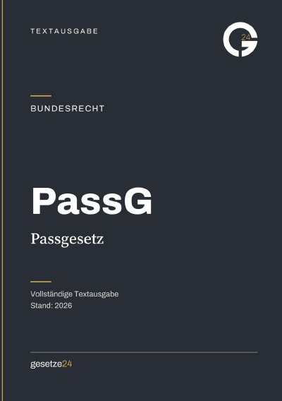 'Cover von PassG – Passgesetz'-Cover