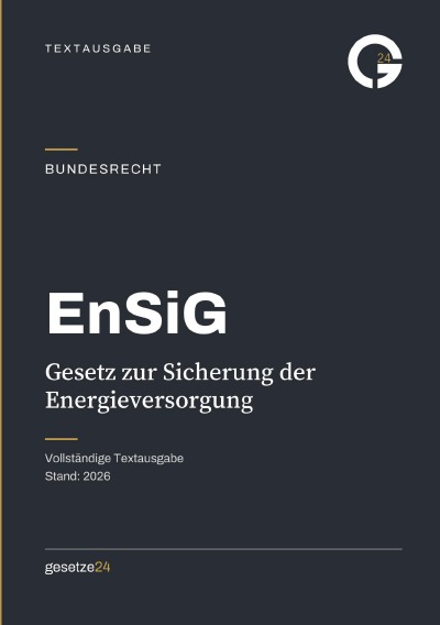 'Cover von EnSiG – Gesetz zur Sicherung der Energieversorgung'-Cover