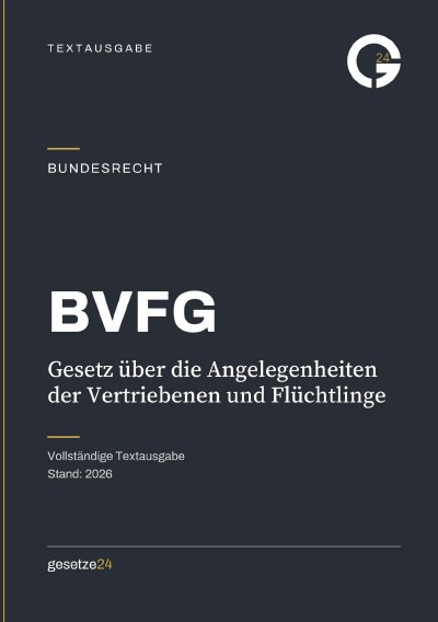 'Cover von BVFG – Gesetz über die Angelegenheiten der Vertriebenen und Flüchtlinge'-Cover