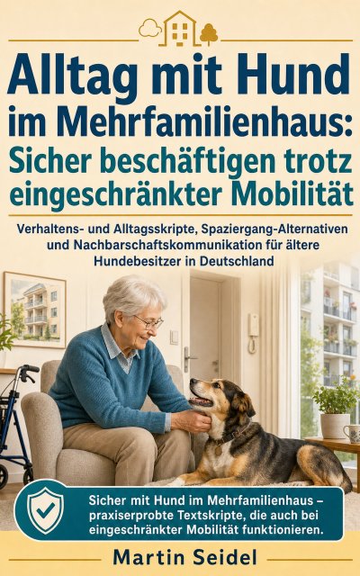 'Cover von Alltag mit Hund im Mehrfamilienhaus: Sicher beschäftigen trotz eingeschränkter Mobilität'-Cover