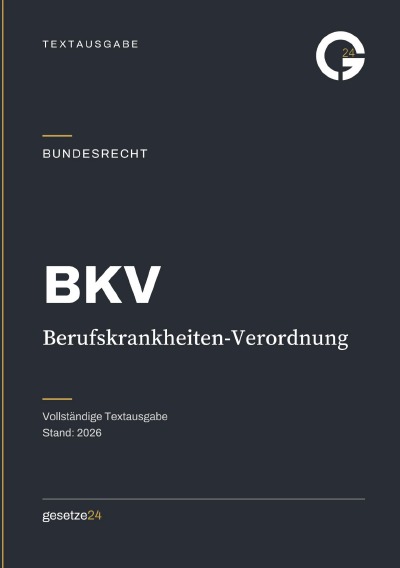 'Cover von BKV – Berufskrankheiten-Verordnung'-Cover