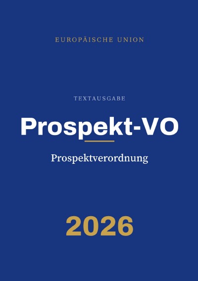 'Cover von Prospekt-VO – Prospektverordnung'-Cover