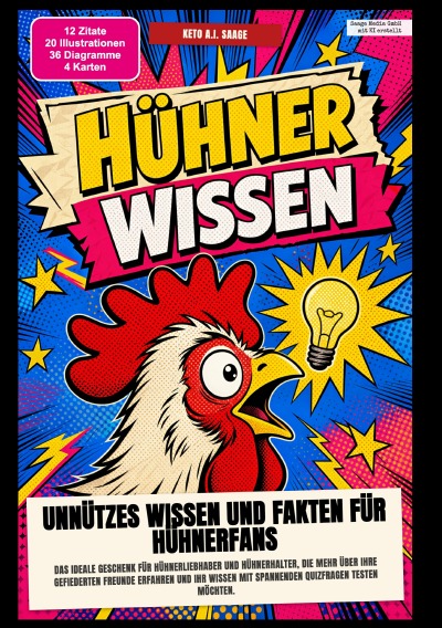 'Cover von Hühner-Wissen: Unnützes Wissen und Fakten für Hühnerfans'-Cover