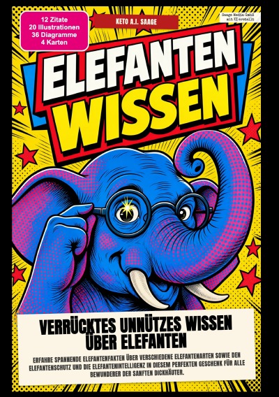 'Cover von Elefanten-Wissen: Verrücktes Unnützes Wissen über Elefanten'-Cover