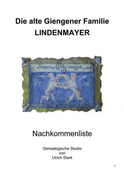 'Cover von Die alte Giengener Familie LINDENMAYER'-Cover