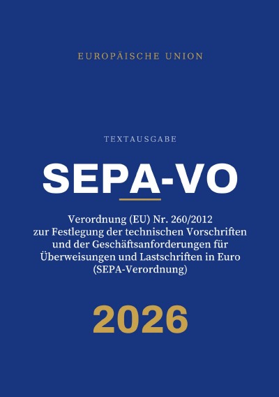 'Cover von SEPA-VO – SEPA-Verordnung'-Cover