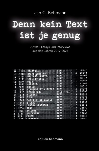 'Cover von Denn kein Text ist je genug'-Cover