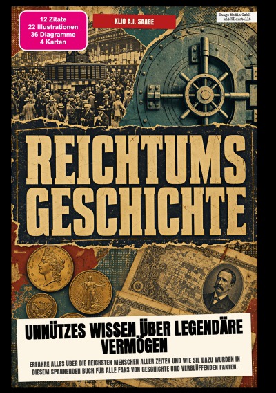 'Cover von Reichtums-Geschichte: Unnützes Wissen über legendäre Vermögen'-Cover