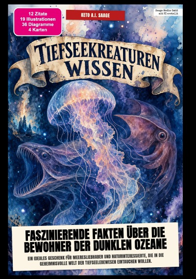 'Cover von Tiefseekreaturen-Wissen: Faszinierende Fakten über die Bewohner der dunklen Ozeane'-Cover
