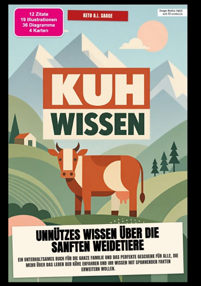 'Cover von Kuh-Wissen: Unnützes Wissen über die sanften Weidetiere'-Cover