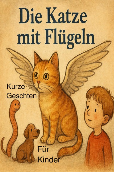 'Cover von Kurz Geschichten Märchen für Kinder Engelkatze mit Flügeln'-Cover