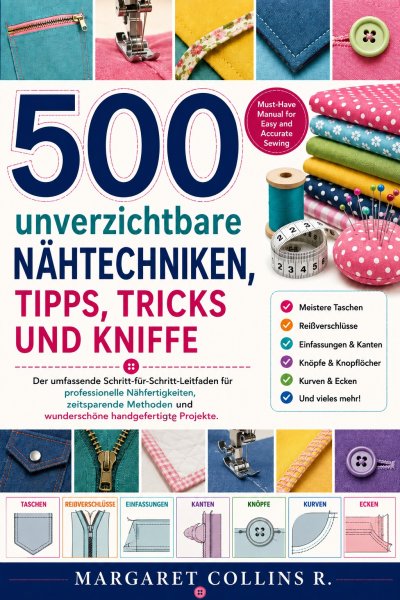 'Cover von 500 unverzichtbare Nähtechniken, Tipps, Tricks und Kniffe'-Cover