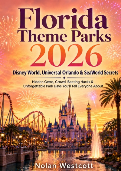 'Cover von Florida Theme Parks 2026 Disney World, Universal Orlando & SeaWorld Secrets'-Cover