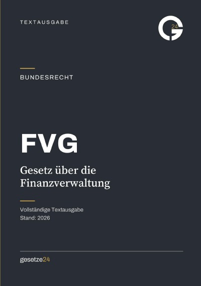 'Cover von FVG – Gesetz über die Finanzverwaltung'-Cover