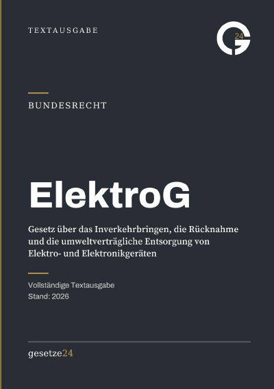 'Cover von ElektroG – Elektro- und Elektronikgerätegesetz'-Cover