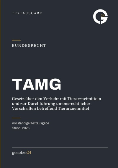 'Cover von TAMG – Tierarzneimittelgesetz'-Cover