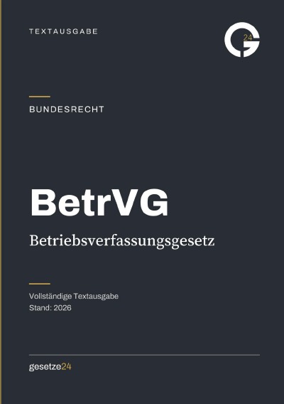 'Cover von BetrVG – Betriebsverfassungsgesetz'-Cover