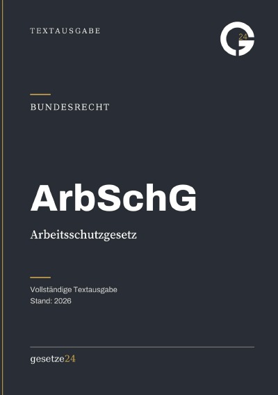 'Cover von ArbSchG – Arbeitsschutzgesetz'-Cover