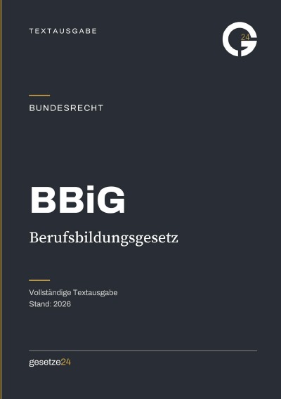 'Cover von BBiG – Berufsbildungsgesetz'-Cover