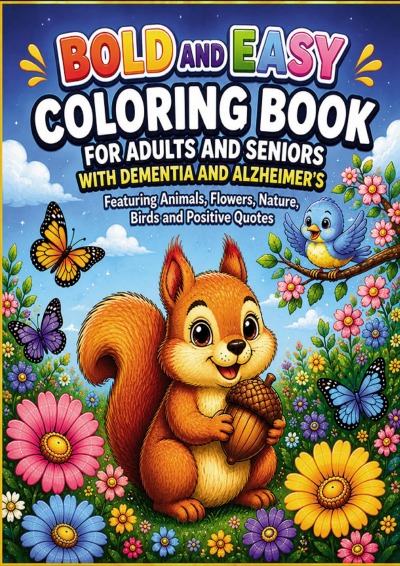 'Cover von Coloring Book for Adults and Seniors with Dementia and Alzheimer’s'-Cover