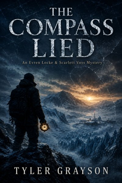 'Cover von The Compass Lied — An Evren Locke & Scarlett Voss Mystery'-Cover