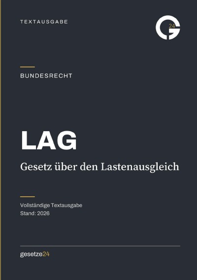 'Cover von LAG – Gesetz über den Lastenausgleich'-Cover