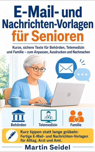 'Cover von E‑Mail- und Nachrichten-Vorlagen für Senioren'-Cover