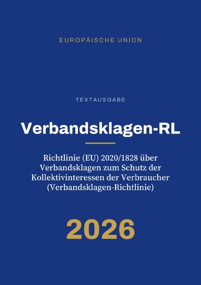 'Cover von Verbandsklagen-RL – Verbandsklagen-Richtlinie'-Cover
