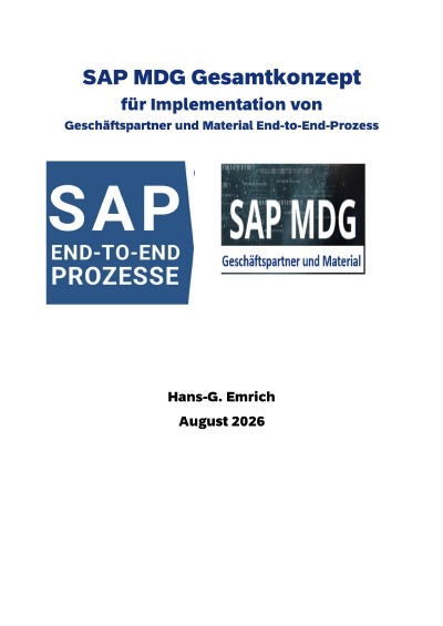 'Cover von SAP MDG Leitfaden für Implementation von Geschäftspartner & Material End-to-End-Prozess'-Cover