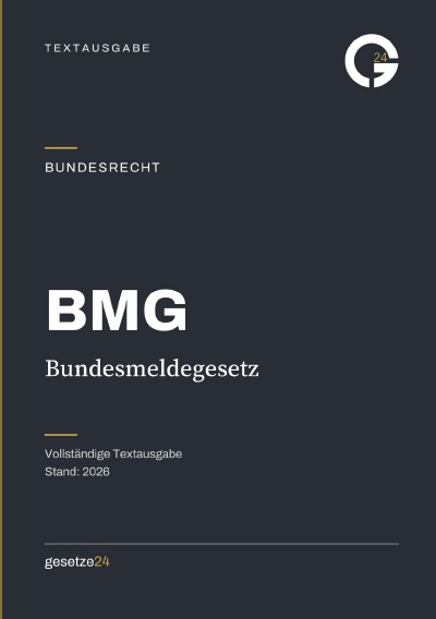 'Cover von BMG – Bundesmeldegesetz'-Cover