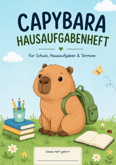'Cover von Capybara Hausaufgabenheft'-Cover