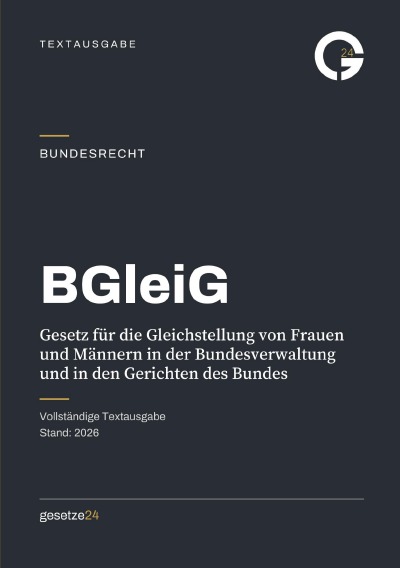 'Cover von BGleiG – Bundesgleichstellungsgesetz'-Cover