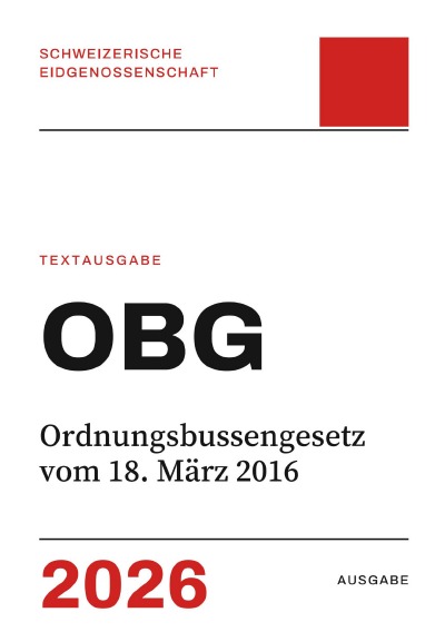 'Cover von OBG – Ordnungsbussengesetz vom 18. März 2016'-Cover