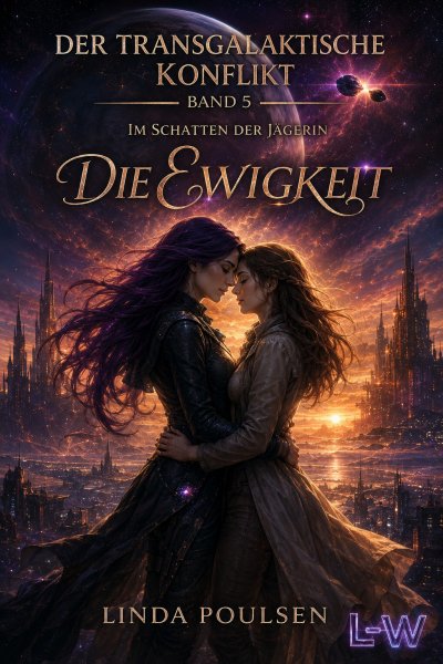 'Cover von Der Transgalaktische Konflikt – Im Schatten der Jägerin – Buch 5 von 7 – Die Ewigkeit'-Cover