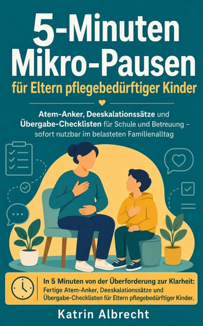 'Cover von 5‑Minuten Mikro‑Pausen für Eltern pflegebedürftiger Kinder'-Cover